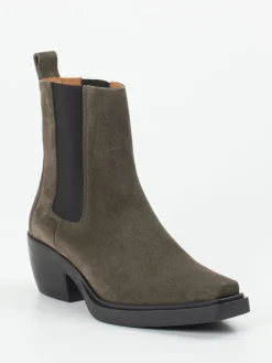 – Chelsea Boots aus Veloursleder oliv*Copenhagen Clearance