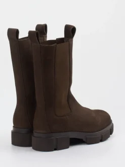 Damen Copenhagen – Chelsea Boots aus Velours-Kalbleder Dunkel