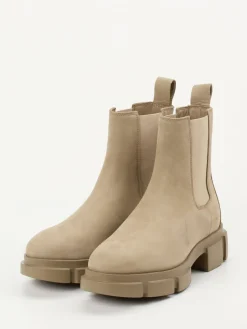 Damen Copenhagen – Chelsea Boots aus Nubukleder beige