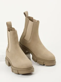 Damen Copenhagen – Chelsea Boots aus Nubukleder beige