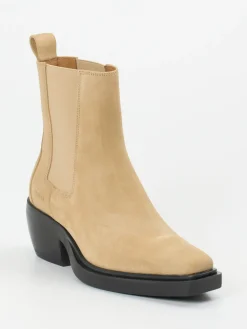 Damen Copenhagen – Chelsea Boots aus Veloursleder Sand