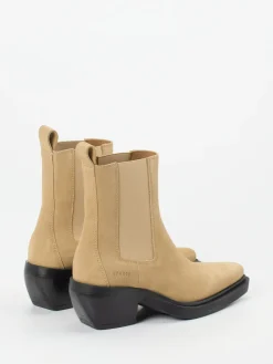 Damen Copenhagen – Chelsea Boots aus Veloursleder Sand