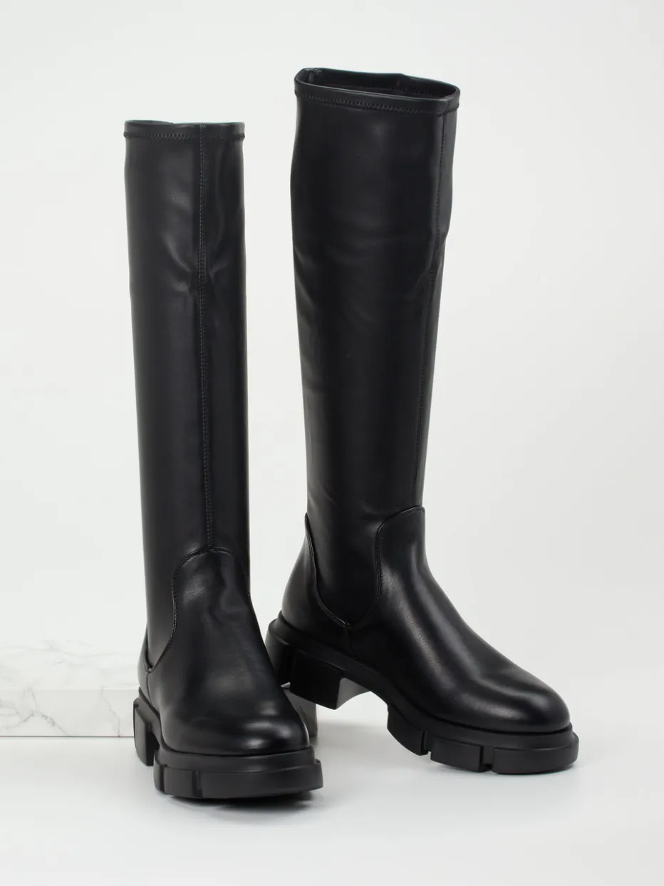 Damen Copenhagen – Langschaftstiefel aus Stretch und Glattleder