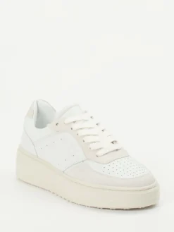Damen Copenhagen – Plateau-Sneaker aus Kalbleder Offwhite