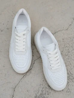 Damen Copenhagen – Plateau-Sneaker aus Kalbleder Offwhite