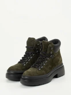 – Schnürboots aus Veloursleder Oliv*Copenhagen Discount