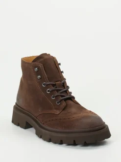 Herren Copenhagen – Schnürboots aus Veloursleder dunkel