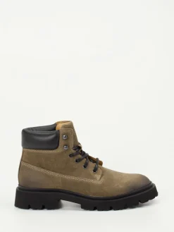 – Schnürboots aus Veloursleder oliv*Copenhagen Sale