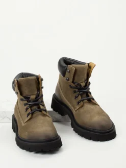 – Schnürboots aus Veloursleder oliv*Copenhagen Sale