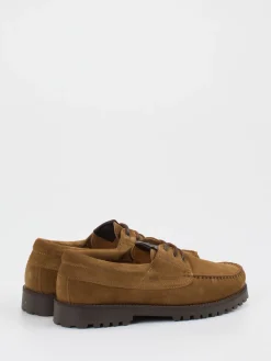Herren Copenhagen – Schnürschuh aus Veloursleder cognac
