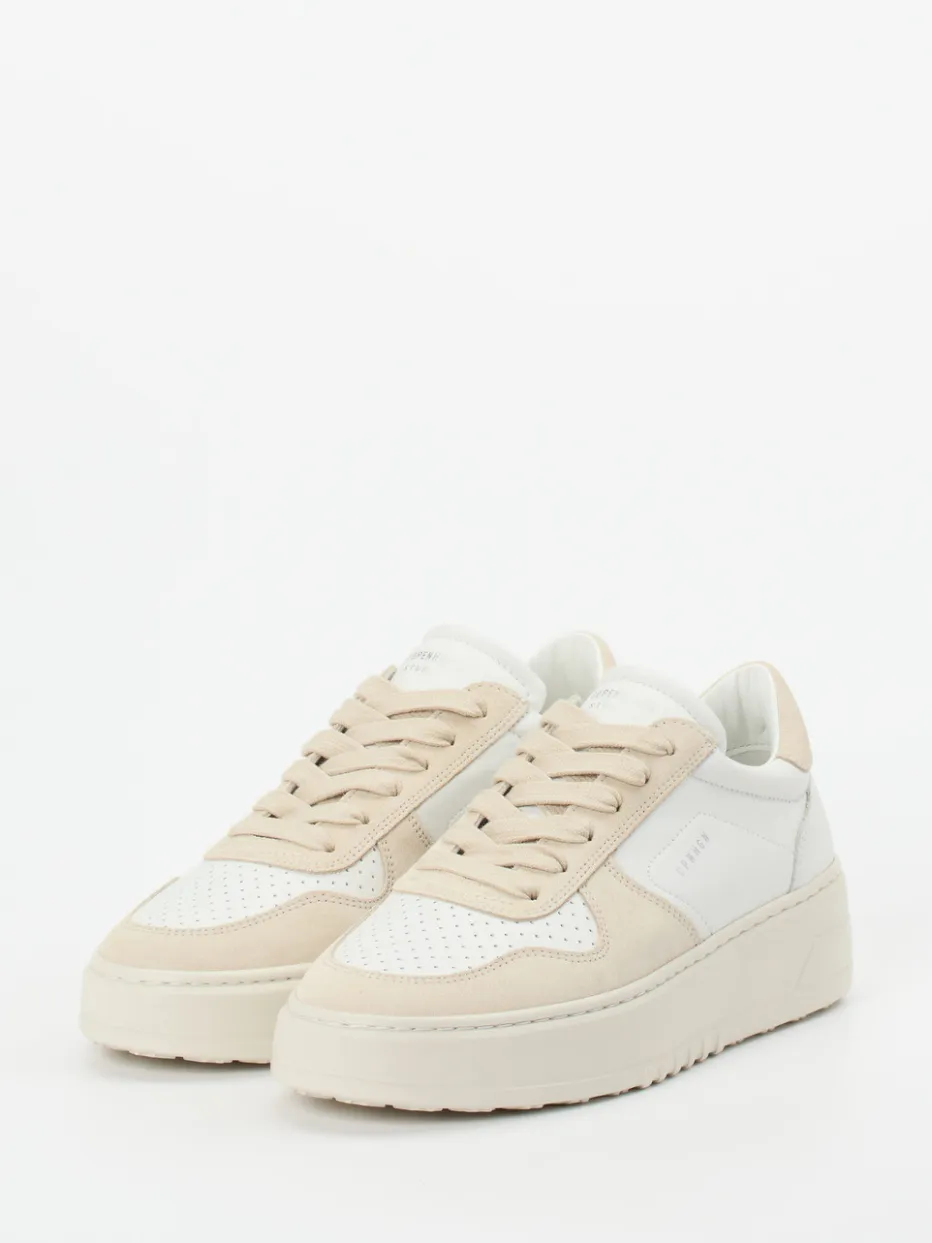 Damen Copenhagen – Sneaker aus Kalbleder und Veloursleder Beige