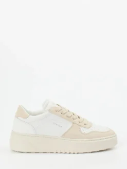 Damen Copenhagen – Sneaker aus Kalbleder und Veloursleder Beige