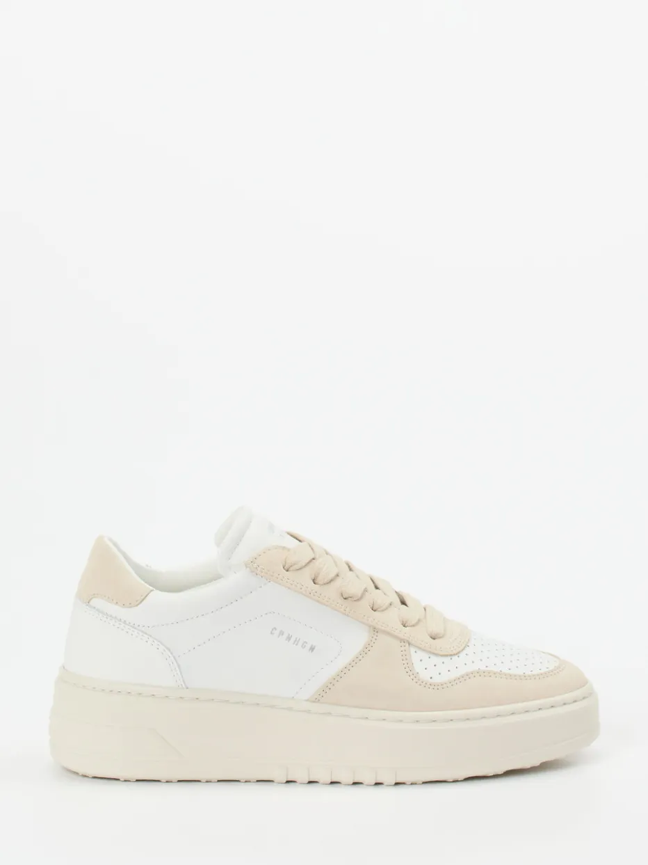 Damen Copenhagen – Sneaker aus Kalbleder und Veloursleder Beige