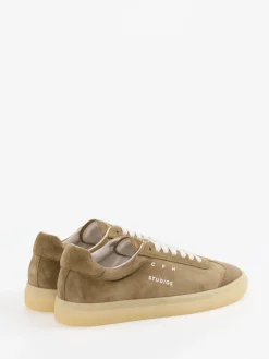 Damen Copenhagen – Sneaker aus Veloursleder Sandbeige