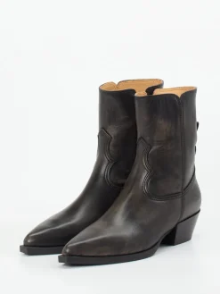 – Western-Stiefeletten aus Leder dunkelbraun*Copenhagen Online