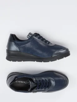 – Komfort-Sneaker aus Stretchleder Dunkel*Cypres Soft