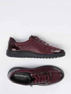 – Komfort-Sneaker aus Stretch und Leder bordeaux*Cypres Soft Outlet