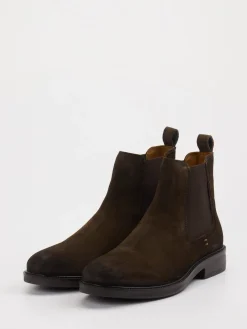 Herren Daniel Kenneth – Chelsea Boots aus Veloursleder dunkel