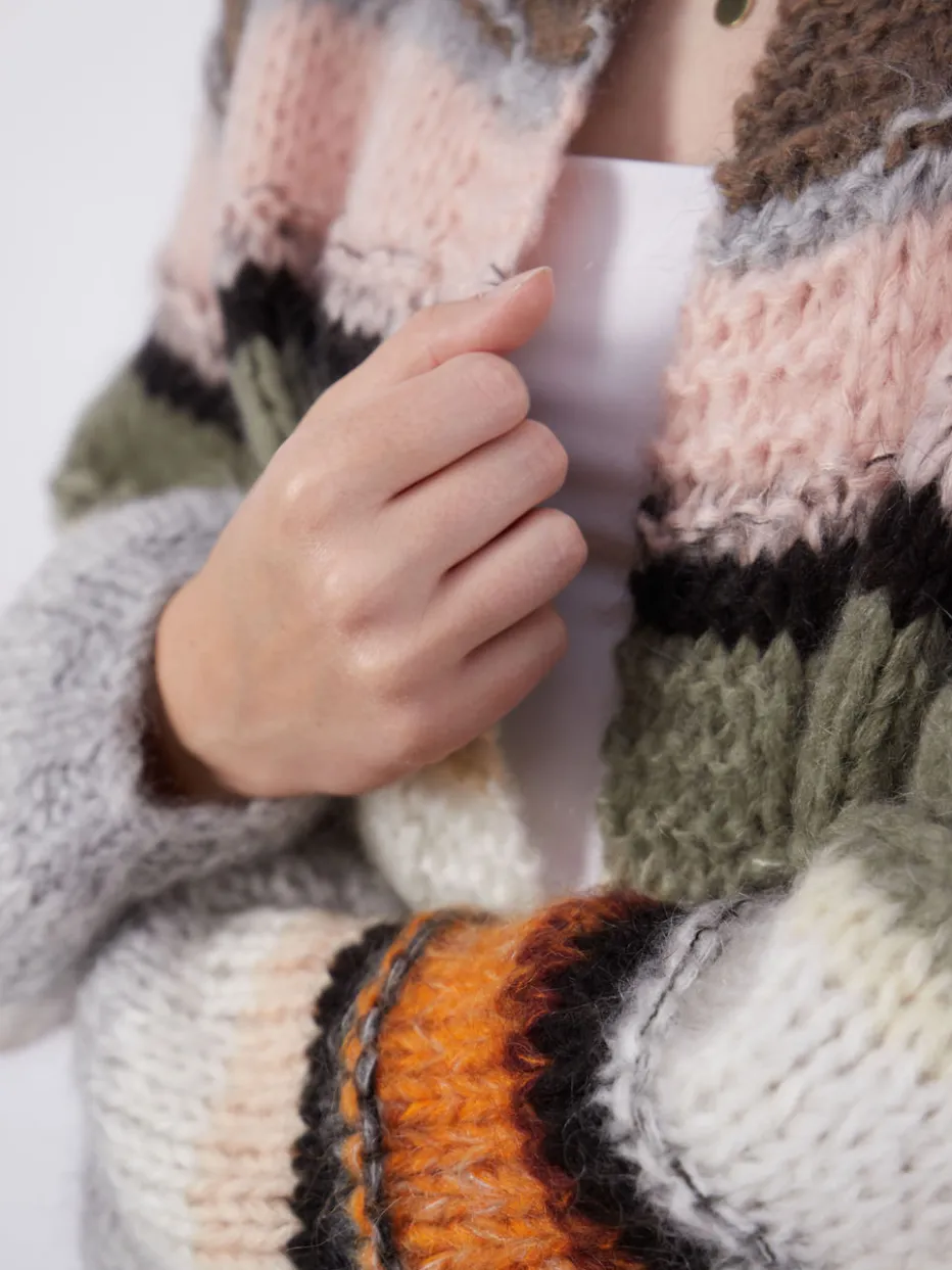 Damen DawnxDare – Kurzjacke aus Textil mit Blockstreifen