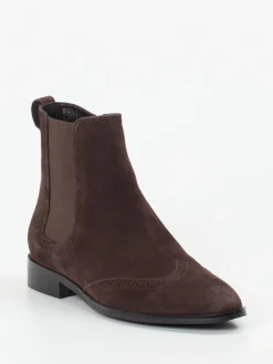 Damen Di Lauro – Chelsea Boots aus Veloursleder Dunkel