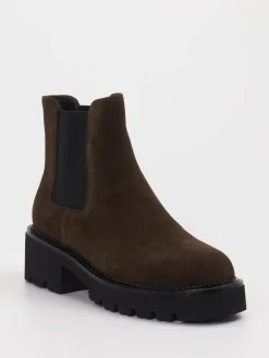 Damen Di Lauro – Chelsea Boots aus Veloursleder Dunkel