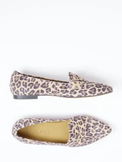 – Loafer aus geprägtem Leder in Leoprint*Di Lauro Discount