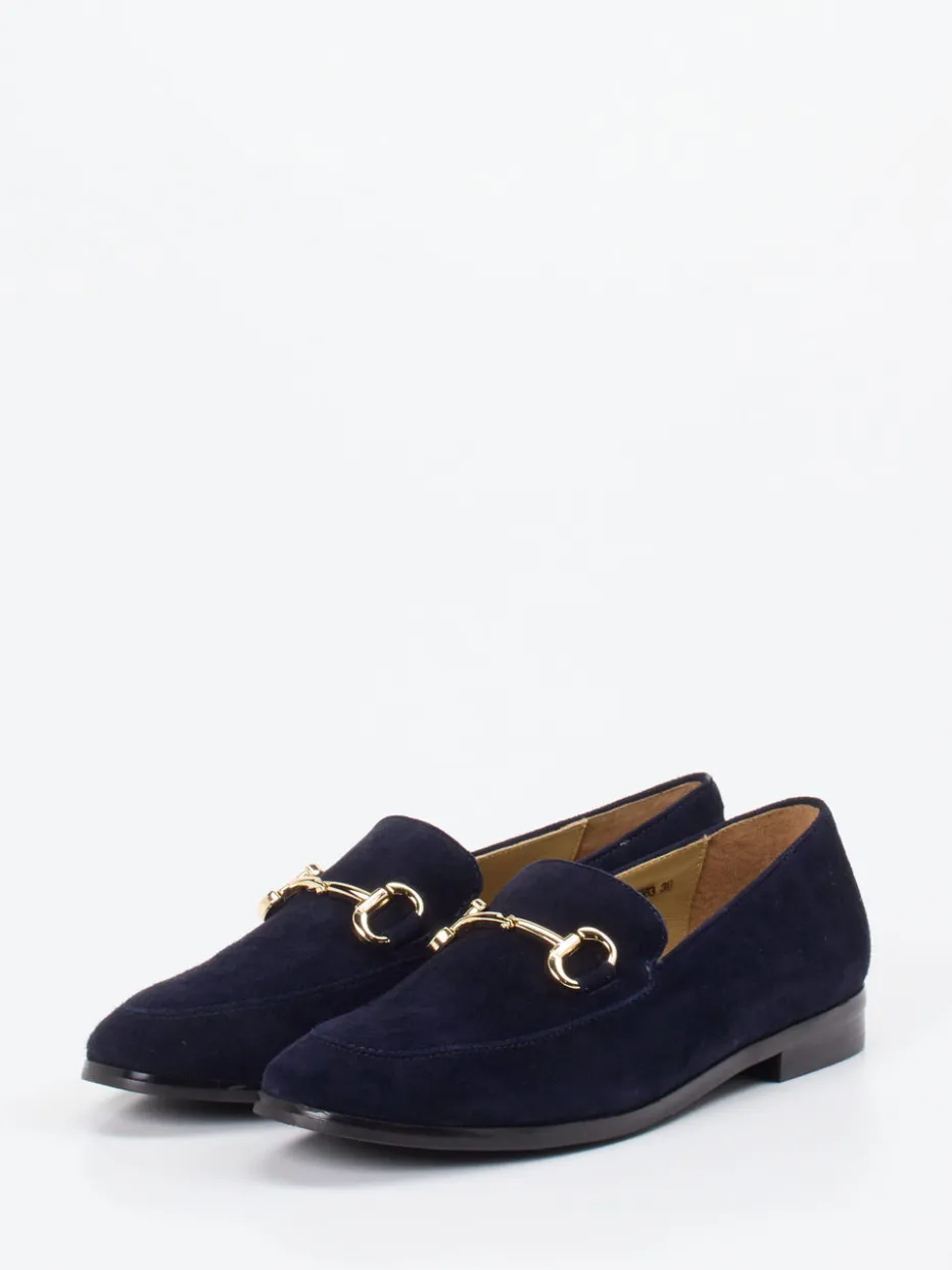 – Loafer aus Veloursleder Dunkel*Di Lauro Discount