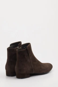 Damen Di Lauro – Stiefeletten aus Veloursleder Dunkel