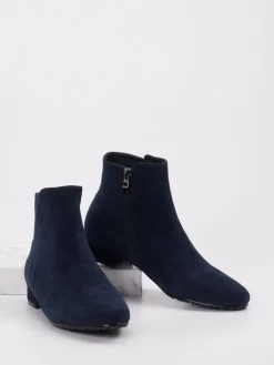 Damen Di Lauro – Stiefeletten aus Veloursleder Dunkel