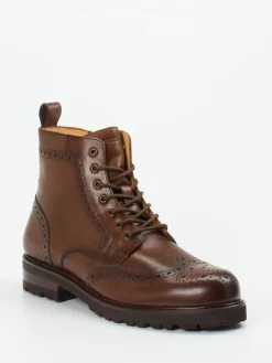 Herren Digel – Brogue-Boots aus Kalbleder dunkel