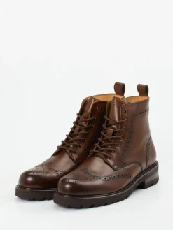 Herren Digel – Brogue-Boots aus Kalbleder dunkel
