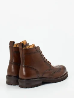 Herren Digel – Brogue-Boots aus Kalbleder dunkel