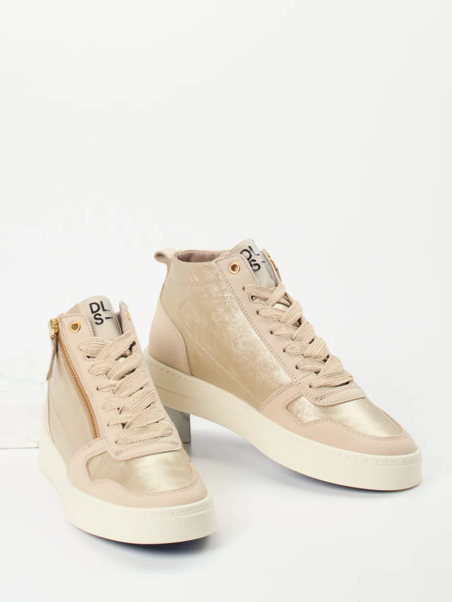 – High-Top-Sneaker aus Metallicleder*DL Sport Discount