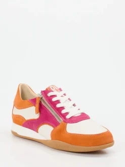 Damen DL Sport – Sneaker aus Kalbleder und Veloursleder pink