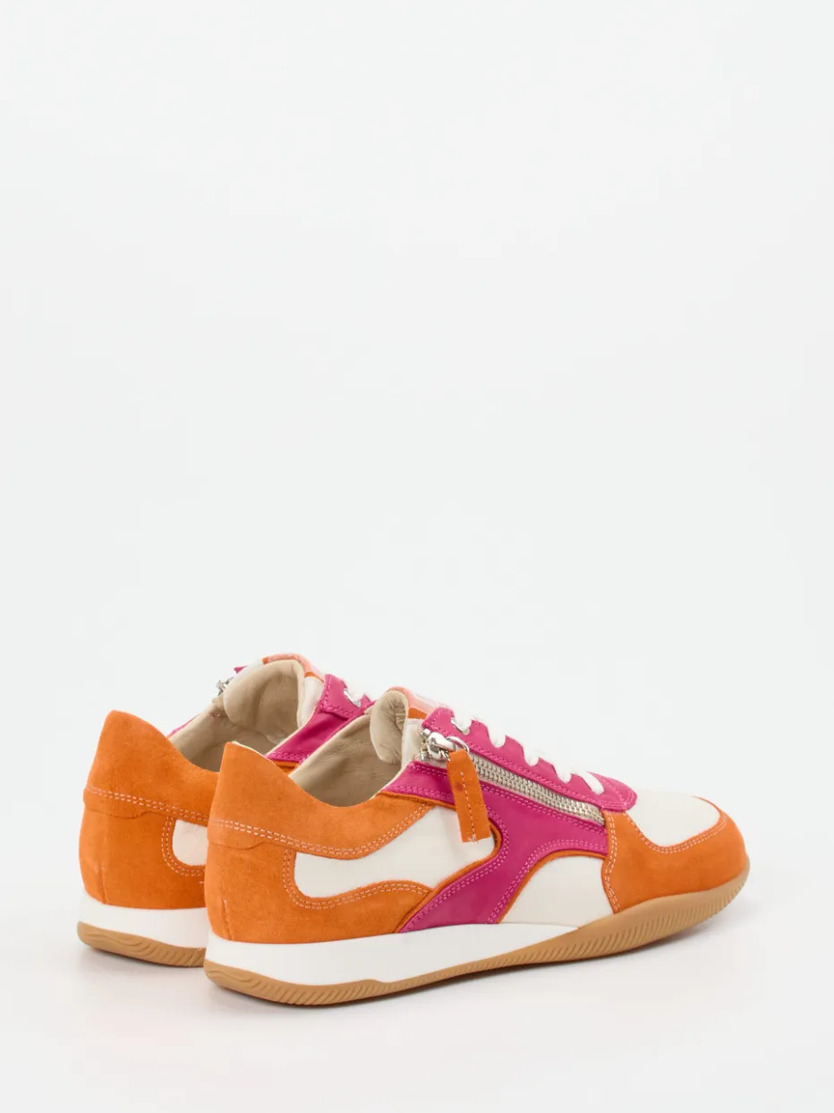 Damen DL Sport – Sneaker aus Kalbleder und Veloursleder pink