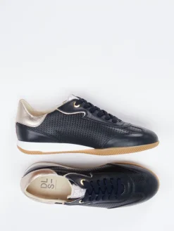 Damen DL Sport – Sneaker aus Kalbleder Dunkel