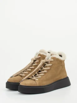 Damen Donna Carolina – High-Top Sneaker aus Veloursleder sand