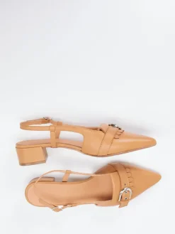 – Slingback-Pumps aus Kalbleder cognacfarben*Donna Carolina Best
