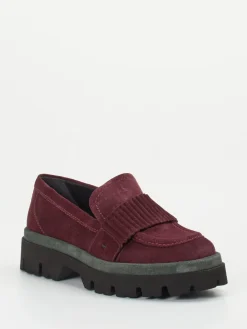 – Slipper aus Veloursleder Bordeaux*Donna Carolina Hot