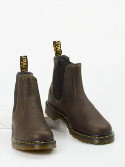 Herren Dr. Martens – Chelsea Boots aus Fettleder oliv