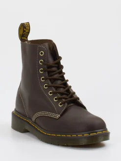 Damen Dr. Martens – Combat Boots aus Kalbleder Dunkel
