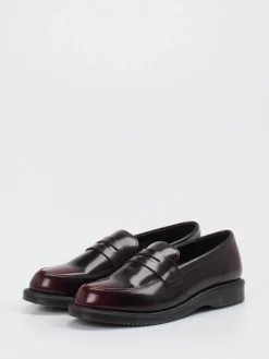 Damen Dr. Martens – Loafer aus Kalbleder in Bordeaux