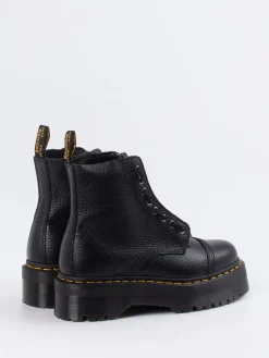 Damen Dr. Martens – Plateau-Stiefelette aus Kalbleder