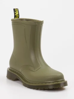 Damen Dr. Martens – Regenboots aus Gummi Oliv