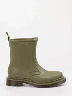 Damen Dr. Martens – Regenboots aus Gummi Oliv