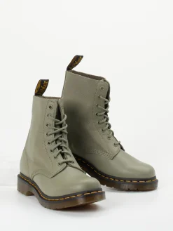 Damen Dr. Martens – Schnürboots aus Kalbleder Salbei