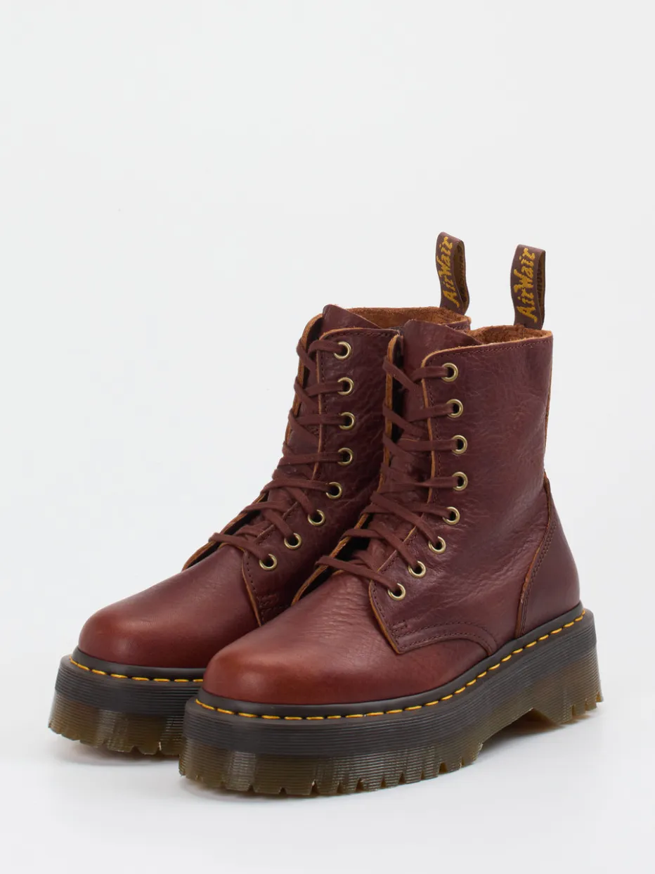 – Schnürboots aus Fettleder Bordeaux*Dr. Martens Online