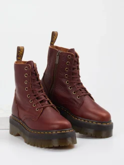 – Schnürboots aus Fettleder Bordeaux*Dr. Martens Online