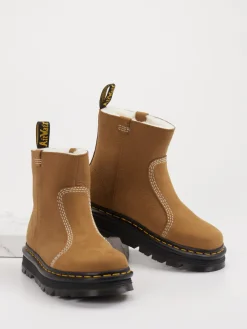 Damen Dr. Martens – Stiefeletten aus Leder hell