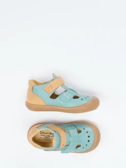 Kinder Däumling – Lauflernsandale aus Kalbleder mintgrün